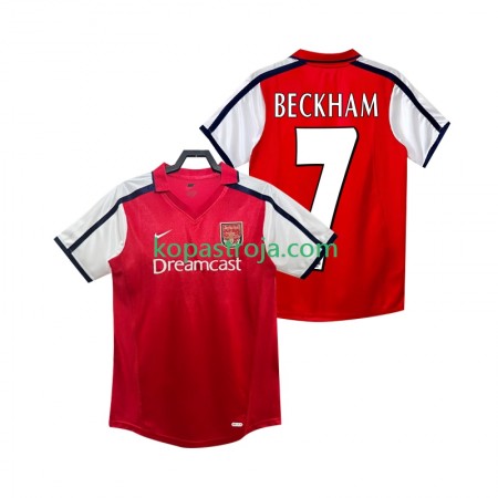 Billiga Fotbollströjor Arsenal BECKHAM 7 2001 Retro Hemma tröja 2002 Kortärmad